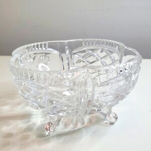 Crystal Glass Footed Candy Dish